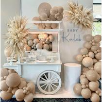 Kit Balloon Arch IHEPYQ Balões de pelúcia dupla marrons