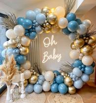 Kit Balloon Arch IHEPYQ Dusty Blue com 167 unidades para festa masculina Kit Balloon Arch IHEPYQ Dusty Blue com 167 unidades para festa masculina