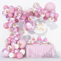 Kit Balloon Arch Macarons Pink Latex Confetti 113 unidades Kit Balloon Arch Macarons Pink Latex Confetti 113 unidades