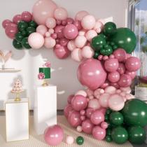 Kit Balloon Arch MEBAY Dusty Rose Retrô Rosa Verde Escuro 142 unidades Kit Balloon Arch MEBAY Dusty Rose Retrô Rosa Verde Escuro 142 unidades