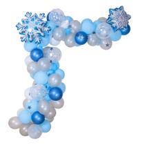 Kit Balloon Arch Merry Christmas Snowman Snowflake 89 unidades