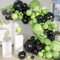 Kit Balloon Arch MOXMAY verde e preto, 151 unidades, verde limão Kit Balloon Arch MOXMAY verde e preto, 151 unidades, verde limão