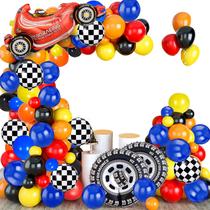 Kit Balloon Arch para festa de aniversário de 135 peças DSAZNIS Race Car