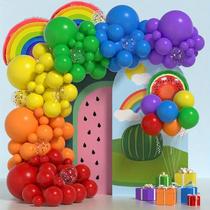 Kit Balloon Arch, tema de melancia e carnaval, 104 unidades