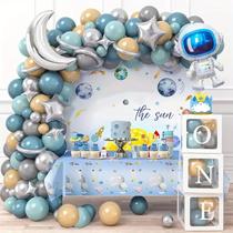 Kit Balloon Arch Theme Space Theme, 131 unidades de decoração em látex e papel alumínio