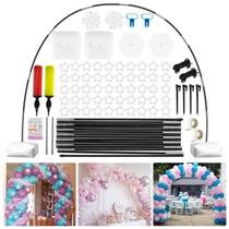 Kit Balloon Arch Voircoloria com 3 m de largura e 2,7 m de altura com base