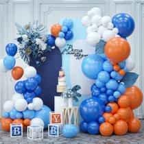 Kit Balloon Garland, 98 unidades, cor de macaron laranja, azul, branco