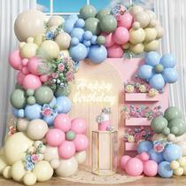 Kit Balloon Garland Arch, 122 unidades de látex de macaron fosco Kit Balloon Garland Arch, 122 unidades de látex de macaron fosco