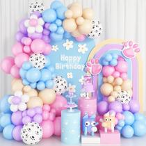 Kit Balloon Garland Arch 128 unidades com tema pastel de pata de cachorro Kit Balloon Garland Arch 128 unidades com tema pastel de pata de cachorro