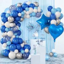 Kit Balloon Garland Arch, 74 unidades, tema azul com balões estelares