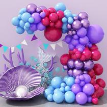 Kit Balloon Garland Arch, 97 unidades, roxo, vermelho, azul com acessório Kit Balloon Garland Arch, 97 unidades, roxo, vermelho, azul com acessório