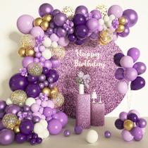 Kit Balloon Garland Arch Amandir 150 unidades roxo para festa