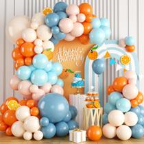 Kit Balloon Garland Arch FEYG Laranja e Azul 120 unidades