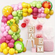 Kit Balloon Garland Arch, frutas tropicais, 108 unidades Kit Balloon Garland Arch, frutas tropicais, 108 unidades