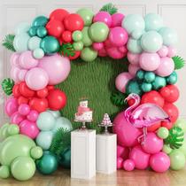 Kit Balloon Garland Arch Isndare Tropical Flamingo Theme