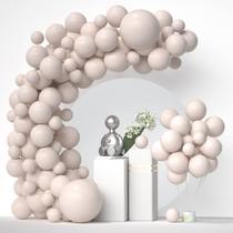 Kit Balloon Garland Arch Janinus Boho Bege e Branco Marfim Kit Balloon Garland Arch Janinus Boho Bege e Branco Marfim