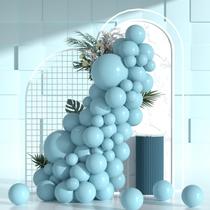 Kit Balloon Garland & Arch Janinus Dusty Blue com recheio duplo