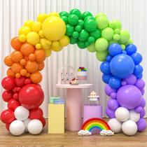 Kit Balloon Garland Arch JOYYPOP Rainbow 131 unidades para festa