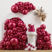 Kit Balloon Garland Arch JZCZOEB de pelúcia dupla cor de vinho Kit Balloon Garland Arch JZCZOEB de pelúcia dupla cor de vinho