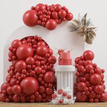 Kit Balloon Garland Arch JZCZOEB, recheado duplo, vermelho, 115 unidades Kit Balloon Garland Arch JZCZOEB, recheado duplo, vermelho, 115 unidades