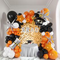 Kit Balloon Garland Arch Kozee Orange Graduation 117 unidades Kit Balloon Garland Arch Kozee Orange Graduation 117 unidades