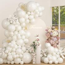 Kit Balloon Garland Arch OTLGEUA Pearl White 98 unidades