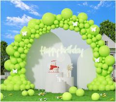 Kit Balloon Garland Arch PAXILE verde limão, 412 unidades de látex