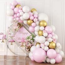 Kit Balloon Garland Arch, rosa romântico, 93 unidades