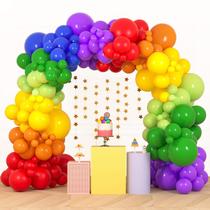 Kit Balloon Garland Arch RUBFAC 189 unidades Rainbow 5/12/18 polegadas