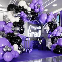 Kit Balloon Garland & Arch SHERYL DECOR roxo/preto/branco