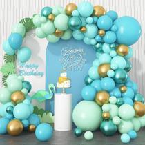Kit Balloon Garland Arch, verde menta, azul azul-petróleo, 97 unidades Kit Balloon Garland Arch, verde menta, azul azul-petróleo, 97 unidades