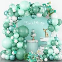 Kit Balloon Garland Arch, verde, menta, branco, látex, 101 unidades Kit Balloon Garland Arch, verde, menta, branco, látex, 101 unidades