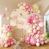 Kit Balloon Garland Arch Vicduotex 146 unidades rosa/amarelo Kit Balloon Garland Arch Vicduotex 146 unidades rosa/amarelo