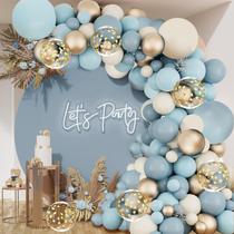 Kit Balloon Garland Matte Vintage Blue 133 unidades com ferramentas Kit Balloon Garland Matte Vintage Blue 133 unidades com ferramentas