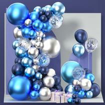 Kit Balloon Garland PartyWoo Blue Shades 130 unidades