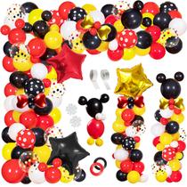 Kit Balloon Garland Theme Julliz Mouse com 142 unidades de balões