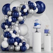 Kit Balloon Garland Zesliwy Navy Blue Silver Confetti