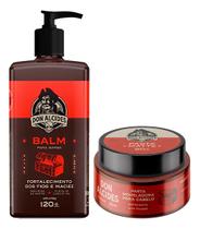 Kit Balm Barba 120g E Pasta Cabelo Barba Negra Don Alcides