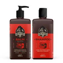 Kit Balm e Shampoo Barba Negra Para Barba Don Alcides