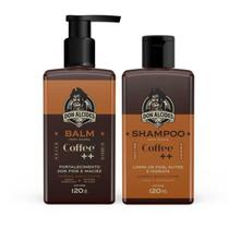 Kit balm e shampoo para barba don alcides coffee mais