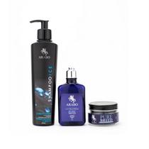 Kit Balm Hidratante, Shampoo Ice Pomada efeito Seco - ARABO