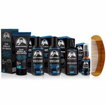 Kit Balm Óleo 2X Shampoo Condicionador Pente Curvo Barba