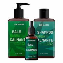 Kit Balm Óleo e Shampoo Para Barba CB2 Ozonizado Don Alcides