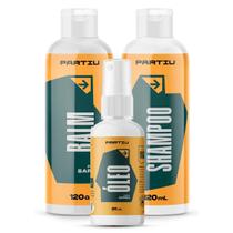 Kit Balm Óleo E Shampoo Para Barba Profissional Vigor Partiu