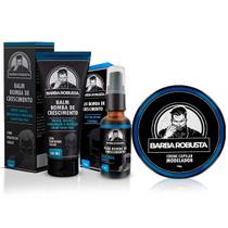 Kit Balm Óleo Hidratante Cera Modeladora Para Barba Robusta