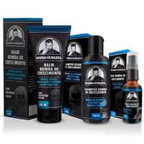 Kit Balm Óleo Hidratante E Shampoo Para Barba Robusta