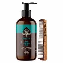 Kit Balm Para Barba Calico Jack 450g Pente Duplo Don Alcides