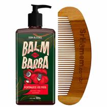 Kit Balm Para Barba Guaraná 120ml e Pente Curvo Don Alcides Kit Balm Para Barba Guaraná 120ml e Pente Curvo Don Alcides