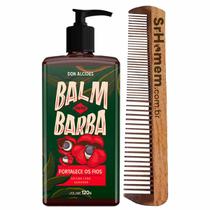 Kit Balm Para Barba Guaraná 120ml e Pente Duplo Don Alcides Kit Balm Para Barba Guaraná 120ml e Pente Duplo Don Alcides