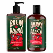 Kit Balm Para Barba Shampoo Para Cabelo Guaraná Don Alcides